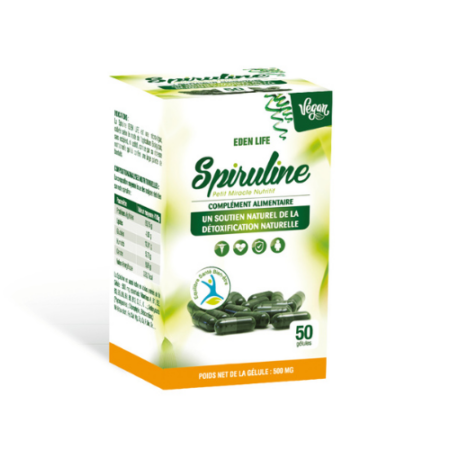 Spiruline  – 50 Gélules 500 mg -EDEN LIFE