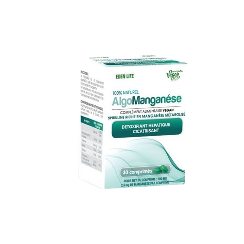 ALGOMANGANESE– 30 Comprimés 500 mg- Spiruline